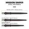 Mission Darts Sniper Points Micro Grip Steel Tip Replacement Tips