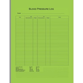 Blood Pressure Log Book: Simple Daily Blood Pressure Log for Record and Monitor Blood Pressure at Home Page 100, Size 8.5"X11" Inch: ⭐⭐⭐⭐⭐