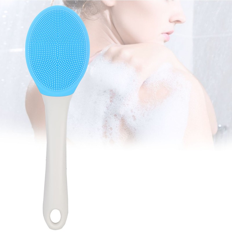 Electric Silicone Brush Silicone Body Brush Long Handle Shower Brush
