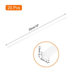 MECCANIXITY 20pcs 10 Inch Plastic Welding Rods PE Welding Strips Welder Rods for Plastic Welder, Car Bumper, Kayak Repair, White