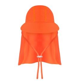 Kids Beach Sun Hat with Neck Flap UPF 50+ Summer Swim Cap with Adjustable Chin Legionnaires Hat Sun Protection Beach Hat Soft Neck Protection Sun Visor Baseball Cap for Travel Holiday Seaside