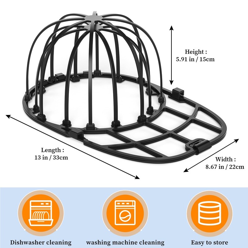 Hat Washer Cage for Baseball Caps Washing Machine Dishwasher Cap