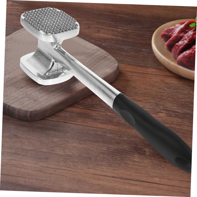 Alipis Double-Sided Meat Mallet for Kitchen Aluminum Beef Hammer Meat