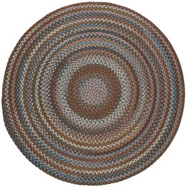 Super Area Rugs Tribeca Premium Wool Braided Rug, Blue Green Mix, 4' X 4'