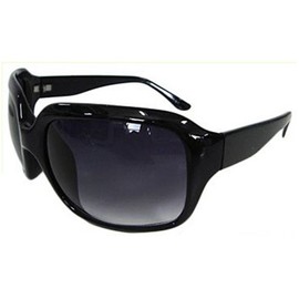[8] Big Frame Sunglasses Oval Shape, Black