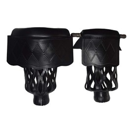 East Eagle PU Leather Pool Table Billiard Table Pockets Diamond Pattern Shield Set Included Screws (Black)