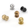Asimerdeco 10 Pack Antique Brass Cabinet Knobs Single Hole Cabinet