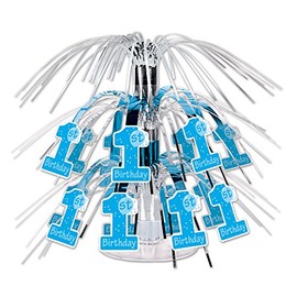 Beistle 1st Birthday Mini Light Blue Cascade Centerpiece