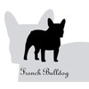 French Bulldog Dog Sticker Premium Silhouette Monotone M Size MK-2