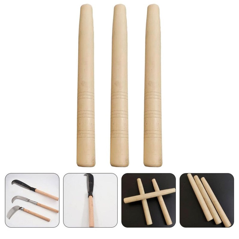 Yardwe 3pcs Replacement Hammer Handle Wood Garden Tool Wood Tool