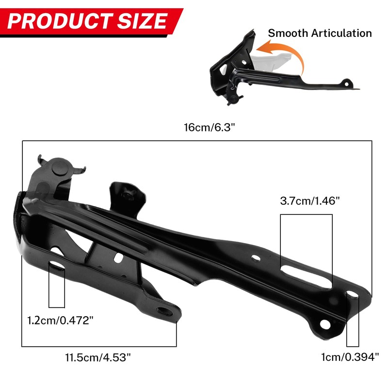 1 Pair Front Left And Right Hood Hinge Set for
