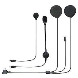 XGP Motorcycle Helmet Headset Hi-fi Speakers with Boom and Button Microphone Audio Kit 2-Way Intercom