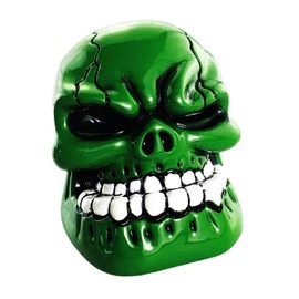 Abfer Skull Gear Shift Knob Big Tooth Transmission Car Stick Shifter Handle Lever Replacement Fit Most Automatic Manual Transmission Cars (Green)