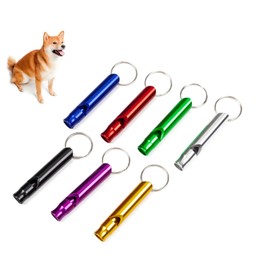 nafengldf 7Pcs Dog Training Whistle - Dog Whistle with Loud, Solid Tone & Far Reaching Sound - Ideal High-Frequency Long-Distance Dog Recall Whistle for Pet Behavior Control with Metal Keychain