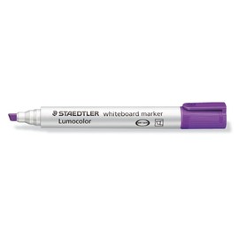 Staedtler Lumocolor Whiteboard Marker 351 B-6 with Chisel Tip - Purple, Pack of 10
