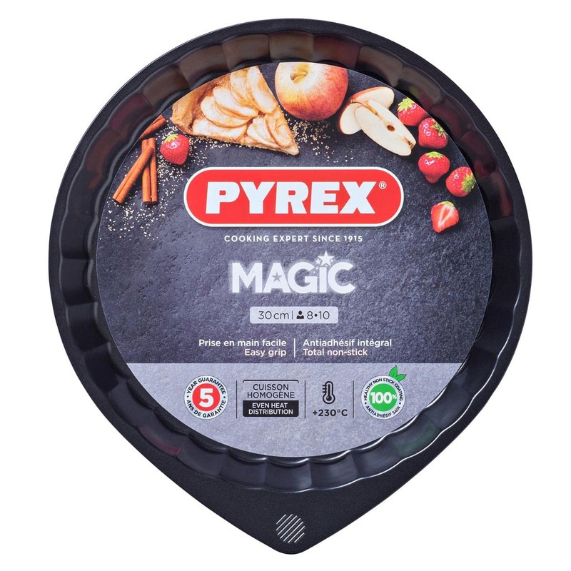 Pyrex Magic Metal Flan Pan Non Stick Coating Easy Grip