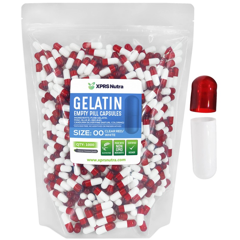 XPRS Nutra Tamaño 00 Cápsulas vacías – Cápsulas de gelatina