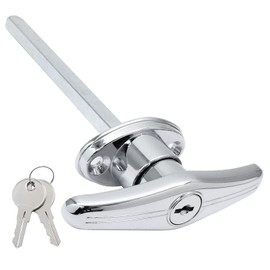 Qjaiune Truck Cap Locking T-Handles 1 Pack Camper Topper Replacement Lock, Silver Canopy Lock