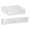 sourcing map 4 Pcs Plastic Drawer Dividers Organizer 11"-18" Adjustable