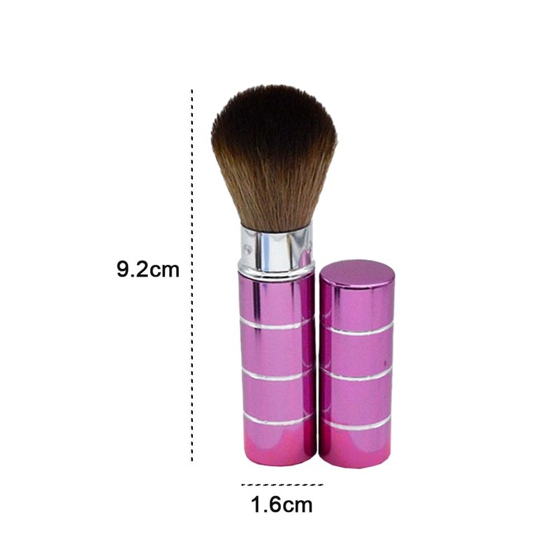 3 PACK Multicolour Retractable Kabuki Makeup Brush, Travel Makeup Brushes