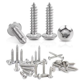 Pack of 100 Self Tapping Screws M3 x 14 mm Flat Head Torx Screws A2 V2A Wood Screws Fully Threaded Stainless Steel Self Tapping Screws