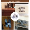 2PCS Stainless Steel 304 Hidden Hinge,Silent Close Invisible Mounting Folding
