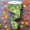 Craig Bachman 1.5" Diagonal Glitter Check Ribbon: Moss Green (10