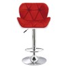Modern Home Spyder Contemporary Adjustable Height Barstool/Bar Chair (White/Red)