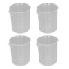 Othmro 4-Pack Plastic Measuring Cup Beaker Laboratory Set 50ml Capacity