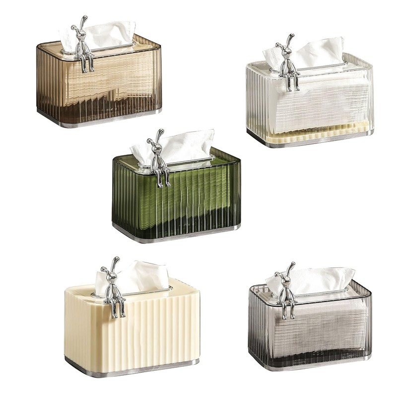 Gsycle Decorative Tissue Box Holder, Clear Tissue Dispenser Box Tissue