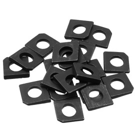 Chinflly 20 PCS Beveled Square Washers,304 Stainless Steel M8 Heavy Duty Missing Angle Flat Gasket for Channel Steel Wedge Shaped Washers for Shim Leveling
