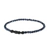 Phiten Titanium Necklace Tornado, Navy/Black, 18 Inch