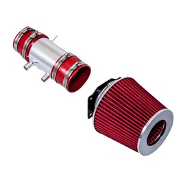 Rtunes Racing Short Ram Air Intake Kit + Filter Combo Compatible For 99-04 Frontier/Xterra V6 & Supercharged (Red)
