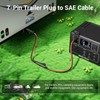 7 Way Trailer Plug to 2 Pin SAE Power Supply,7