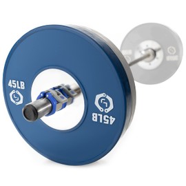 Lock-Jaw HEX - Collar de barra olímpica de 50 mm (azul)