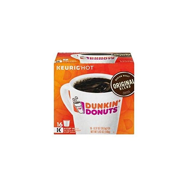 Dunkin Donuts Original Sabor Café K-tazas para cafeteras Keurig K Cup (16 unidades)