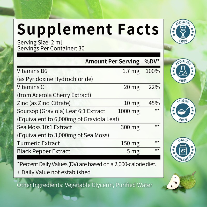 Catfit Organic Soursop Graviola Extract Drops – for Detox &