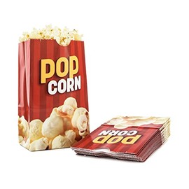 Snappy Popcorn Flat Bottom Theater Popcorn Bags, 32 oz, 100 Count