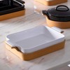 Casafina Ceramic 16" x 10.25" Rectangular Baker with Cork Tray