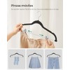 SONGMICS Perchas para Pantalones, 30 Perchas de Terciopelo, 42.5 cm