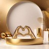greafy Decorative Sculpture Hand and Heart for Living Room &