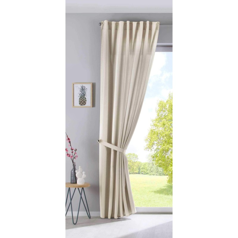 Gardinenbox Cationic Jena 2019037-2 Curtains, Concealed Loops, Set of 2