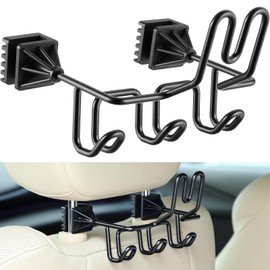 Enhon Hard Hat Holder for Truck, Car Holder Organizer with 3 Hooks for Safety Helmet, Caps, Jacket & Tool Bag, Hard Hat Accessories for Men & Women – Patent Pending(Triple Hooks,Black,1 Pcs)