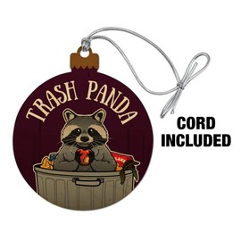 GRAPHICS & MORE Raccoon Trash Panda in Garbage Wood Christmas Tree Holiday Ornament