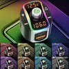 Bluetooth 5.0 FM Transmitter Dual Screen Display 3 USB Ports