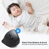 SANWA 2.4G Wireless Ergonomic Mouse, Optical Vertical Computer Mice, Silent