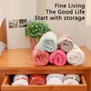 COMZPLIFE Elastic Band with Buttonholes, 100Pcs Roll-up Closet Organizer for