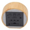 Digital Alarm Clock Round LED Voice Control Brightness Adjustable 12h