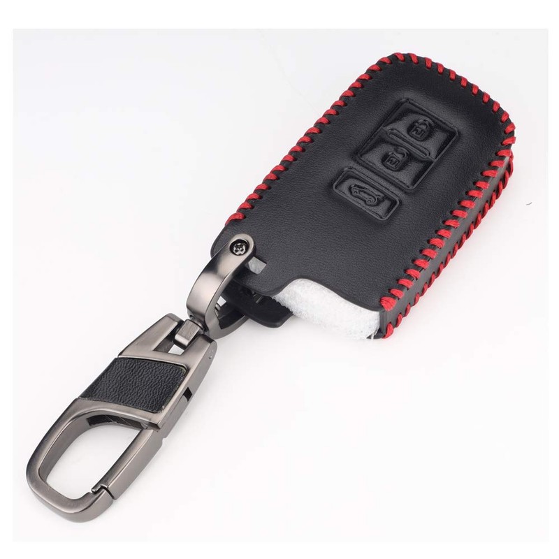 BKY Toyota Exclusive Smart Key Case, Leather, Beige, Harrier Camry,