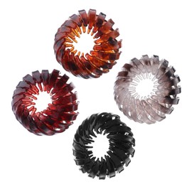 minkissy 4Pcs Birds Nest Bun Maker Clips Elegant Hair Styling Tool for Women Strong Hold Claw Clamps for All Hair Types Durable Gentle Material for Everyday Wear